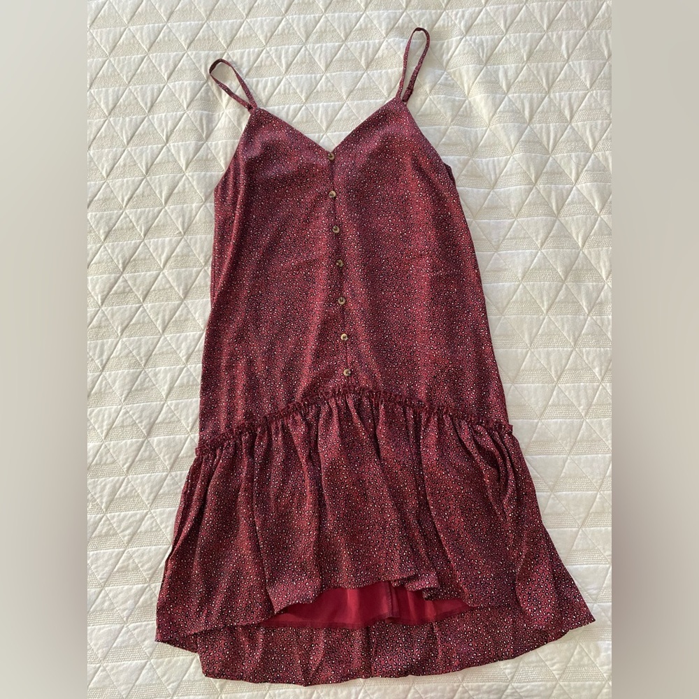 Max + Ash Medium maroon red leopard print Dress